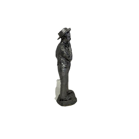 VTG Artist Study In Lead For Bronze Sculpture HTF 20th Century “Thinking Man” - Picture 2 of 9